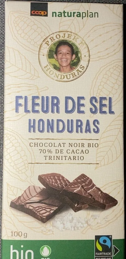 Fleur de sel Honduras Chocolat noir bio 70%