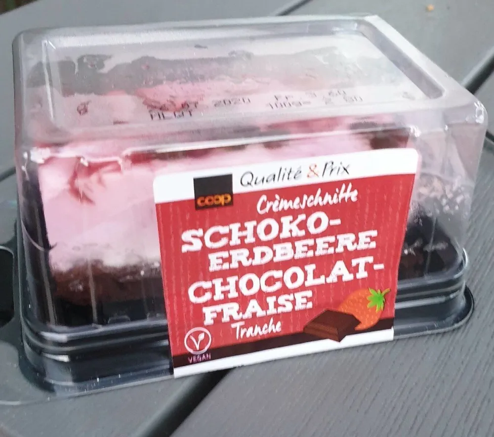 Chocolat fraise tranche