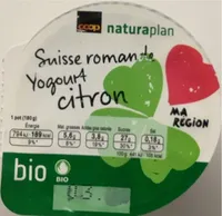 Yogourt citron, de Suisse romande, bio
