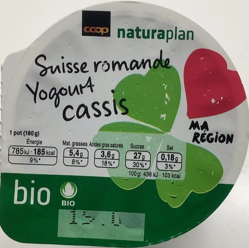 Yogourt cassis, de Suisse romande
