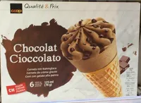 Chocolate ice cream cones