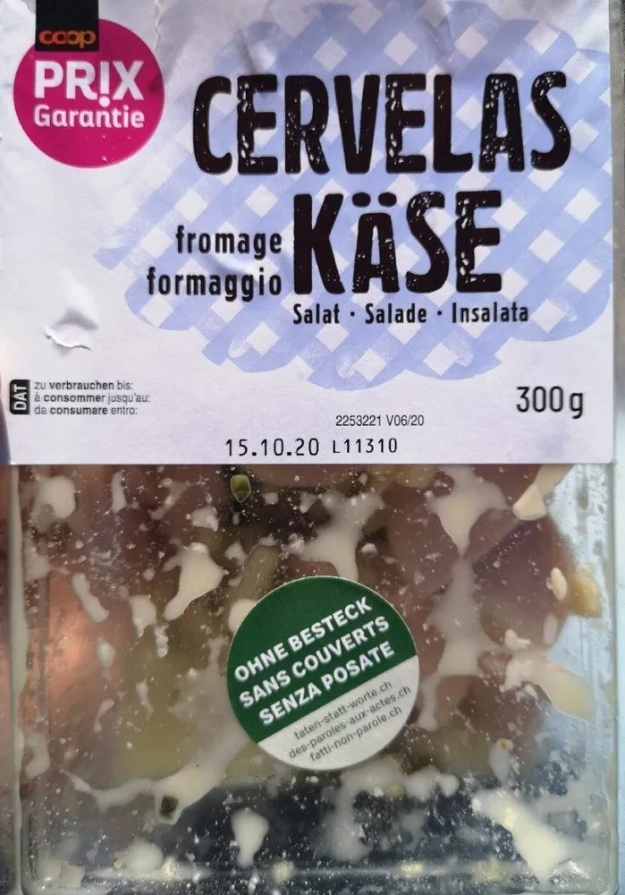 Salade cervelas fromage