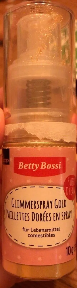 Paillettes dorees en spray