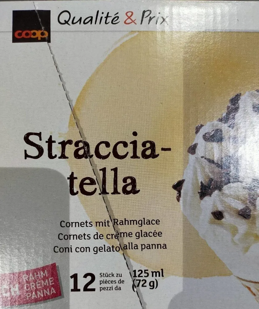 Coni con gelato alla stracciatella