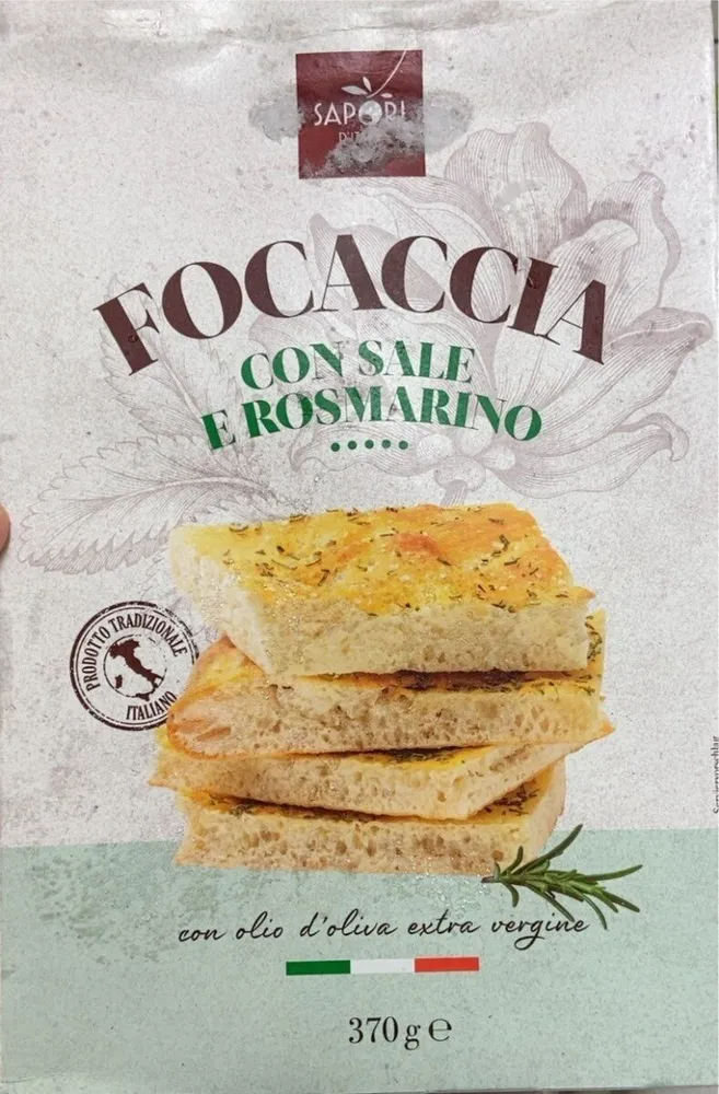 Focaccia con sale e rosmarino