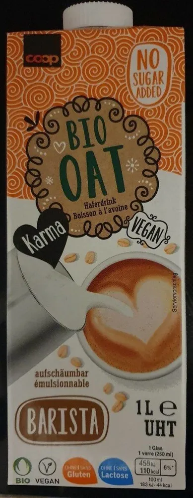 Bio oat boisson à l'avoine émulsionnable