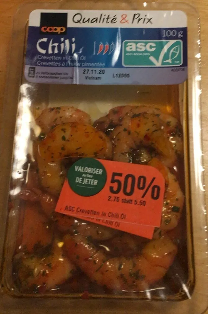 Crevettes à l’huile pimentée