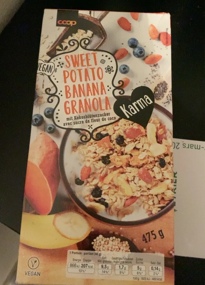 sweet potato banana granola