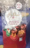 Assortiments de boules en chocolat