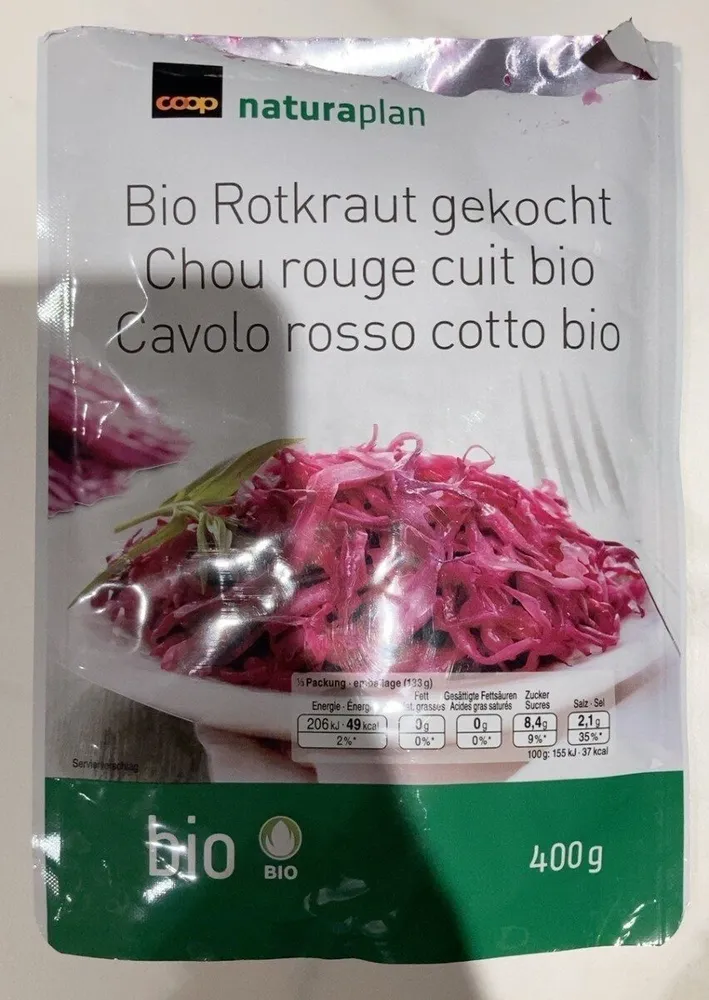 Chou rouge cuit bio