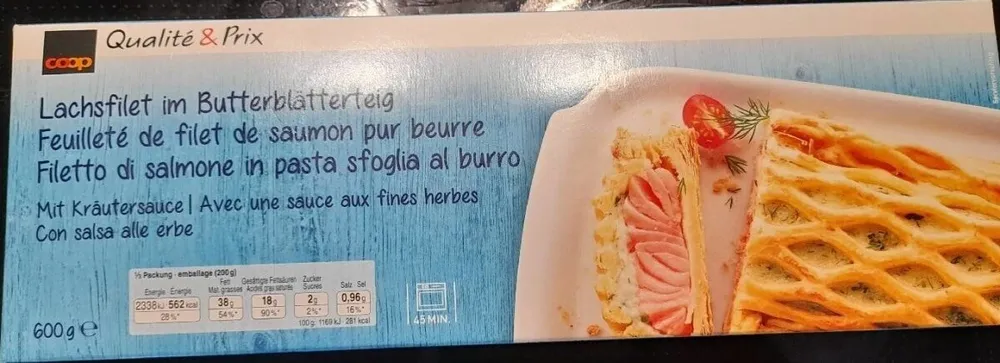 Feuilleté de filet de saumon pur beurre