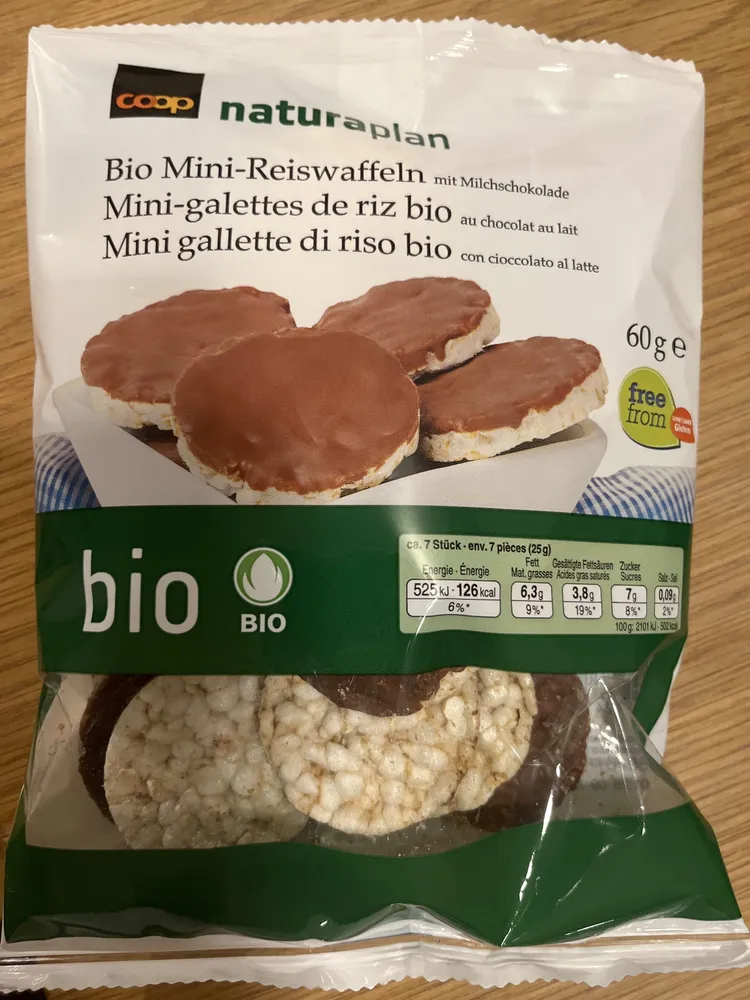 Mini galette de riz bio au chocolat au lait