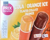 Glaces cola et orange