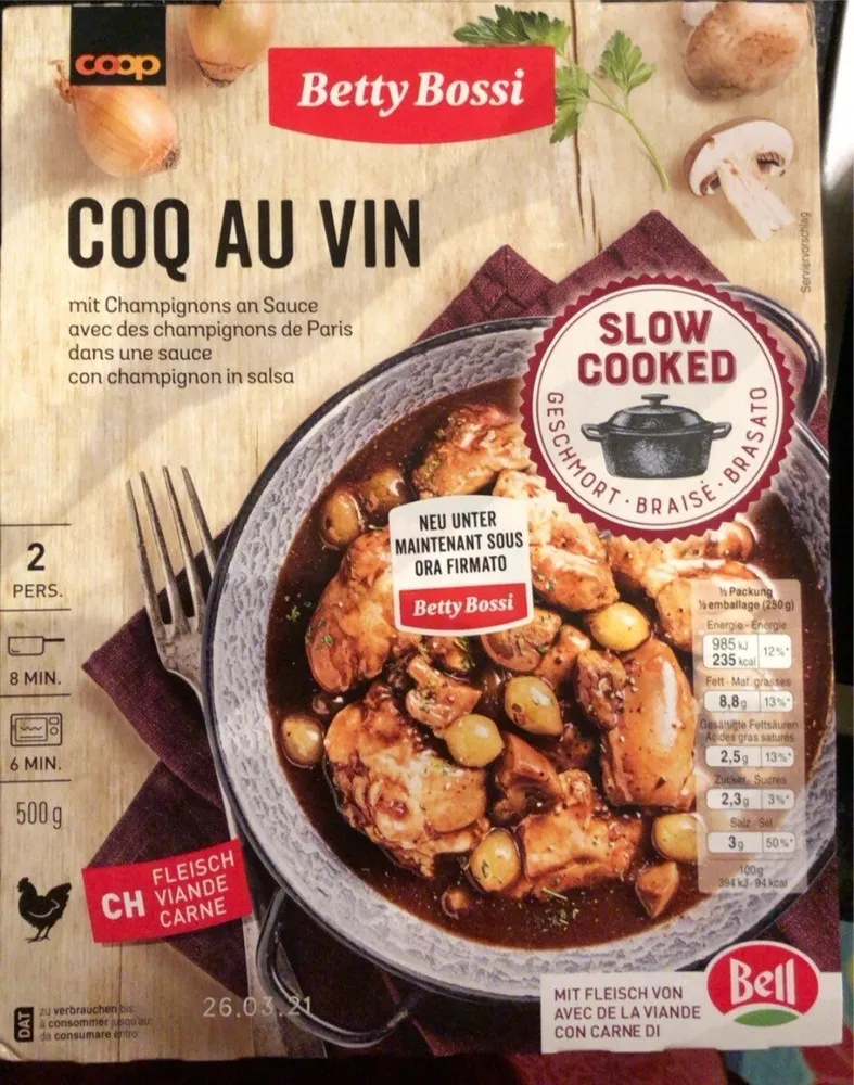 Cow au vin