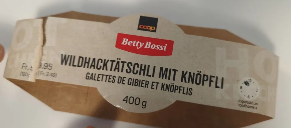 Galette de gibier et knöpfli