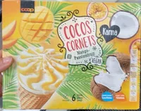 Cocos cornets mango-passion fruit