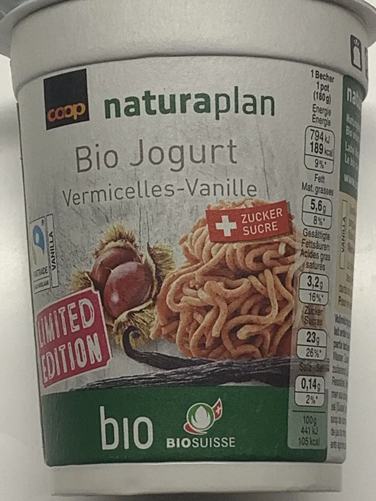 Bio Jogurt Vermicelles - Vanille