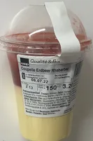 Coupelle fraise rhubarbe
