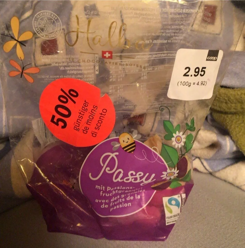 Passy avec des granules de fruits de la passion