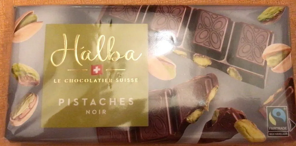 Chocolat Suisse Pistaches Noir