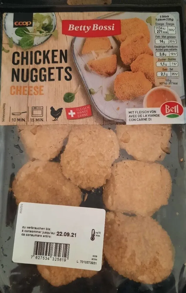Chicken nuggets cheese
