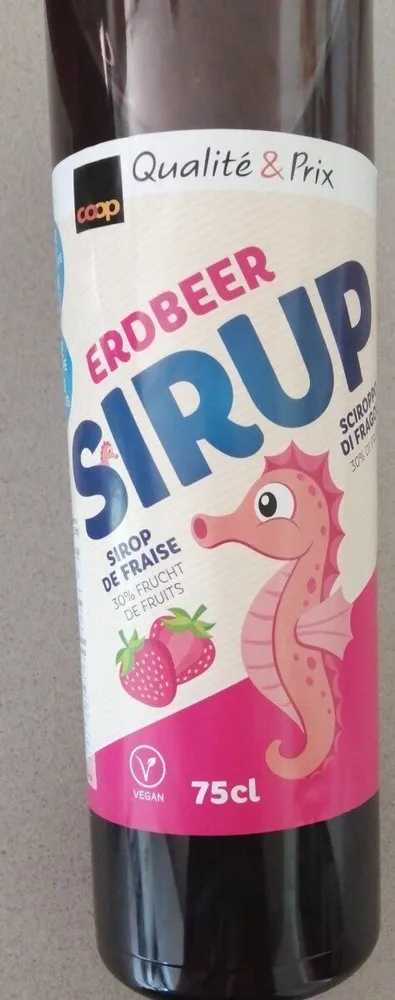 Erdbeer sirup, sirop de fraises