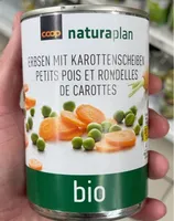 Erbsen mit Karrotenscheiben