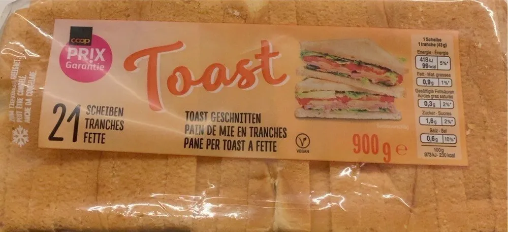 Pain de mie en tranches