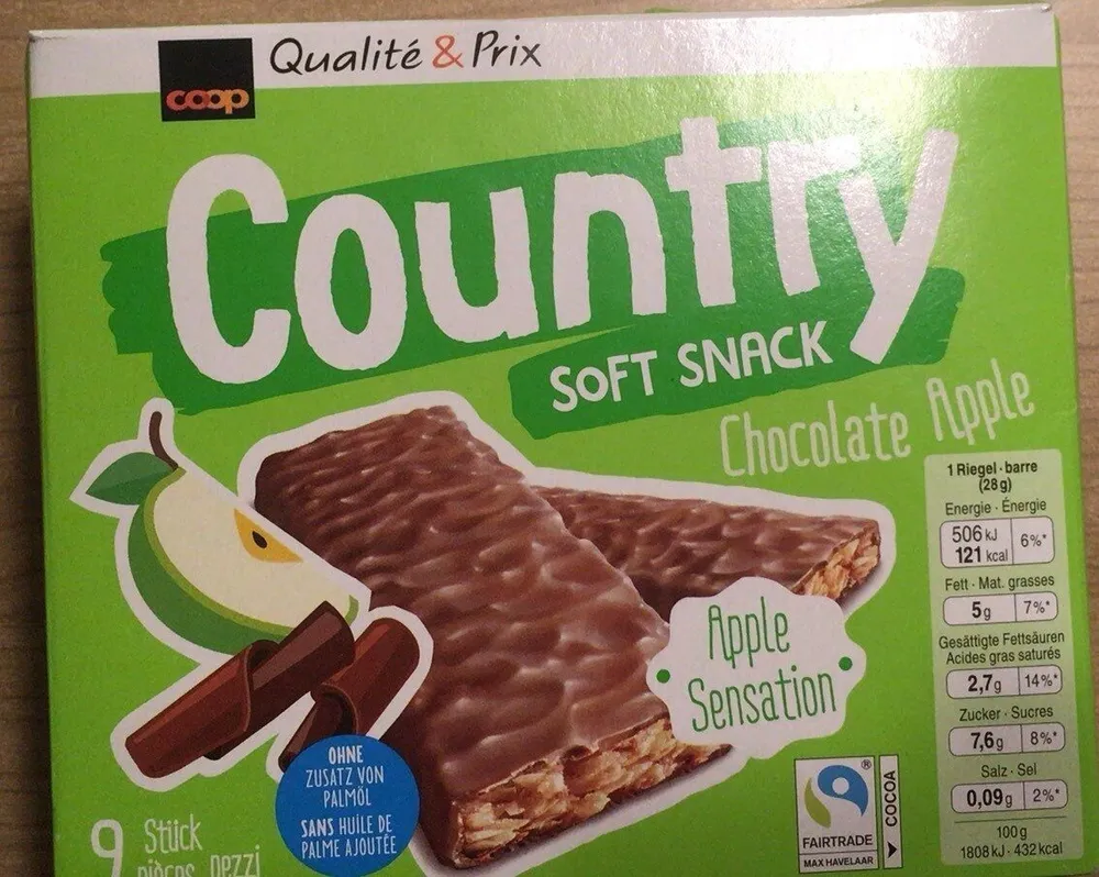 Country soft snack Choco/pomme