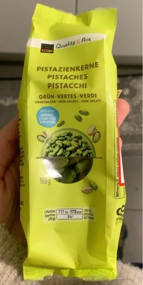 Pistache verte non salées