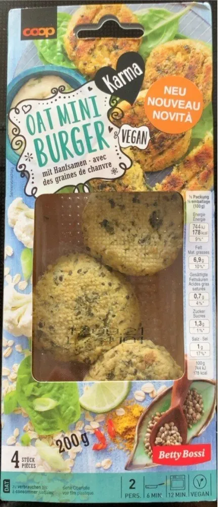 Oat mini burger