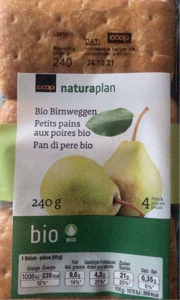 Petits pains aux poires bio