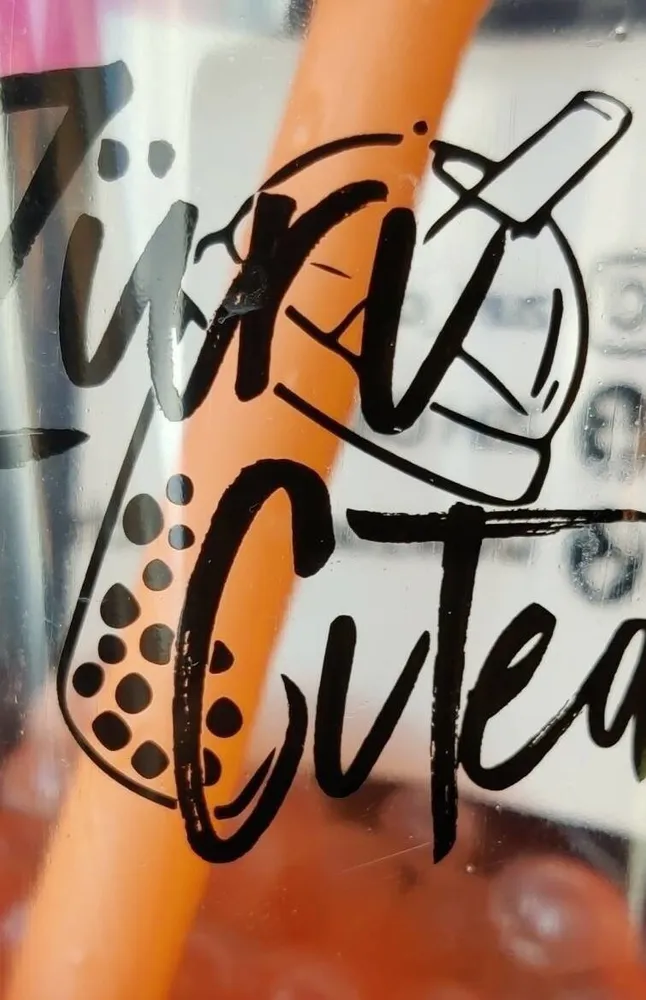 Bubble tea lychee strawberry boba