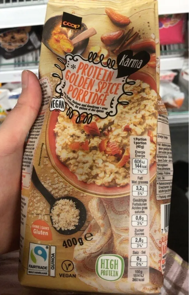 Karma prot goldenspice porridge
