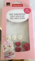 Fleurs et coeurs en sucre