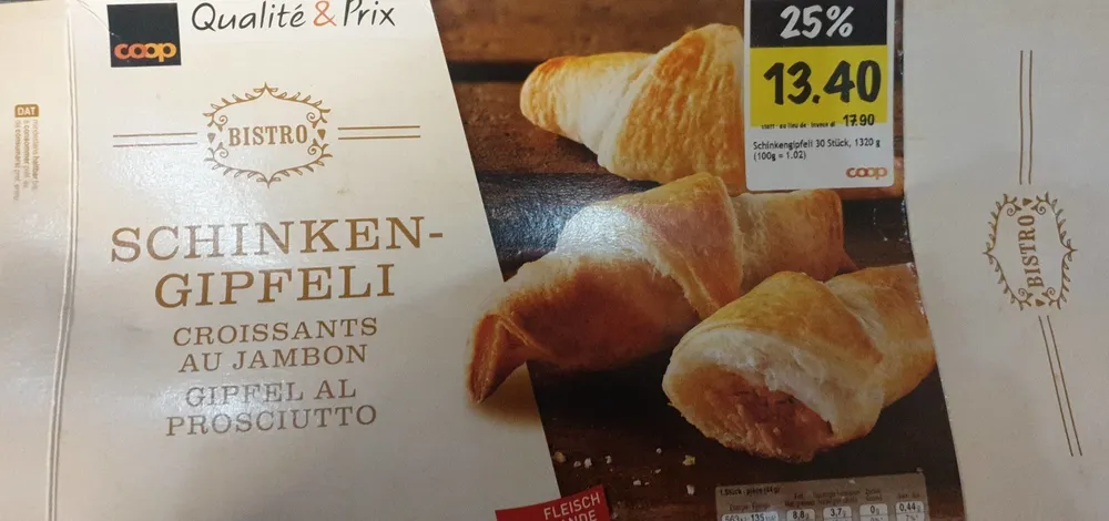 Croissants au jambon