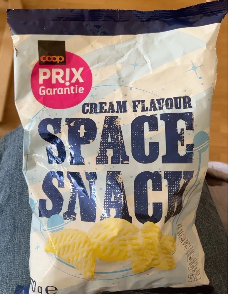 Space snack cream flavour
