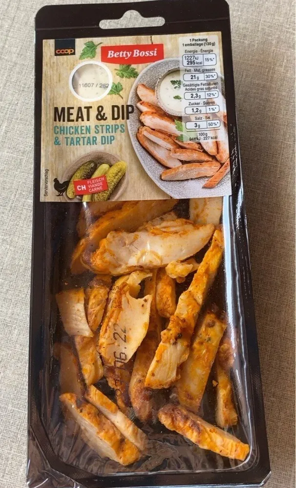 Meat & Dip chiken strips & tartar dip