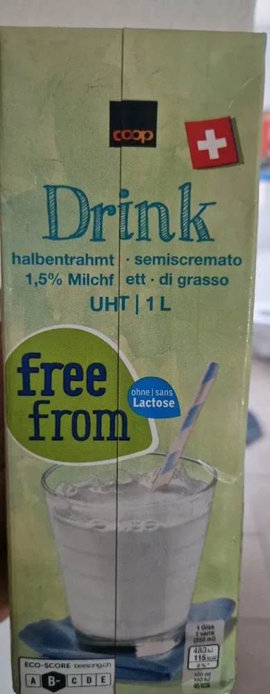 Halbentrahmte Milch laktosefrei
