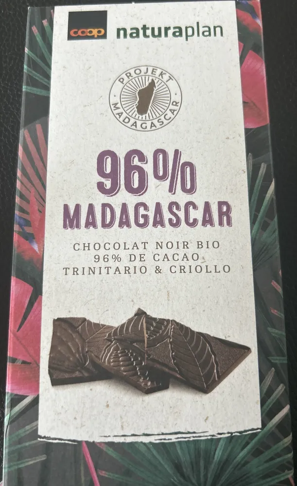 Chocolat noir bio 96% de cacao Trinitario & Criollo