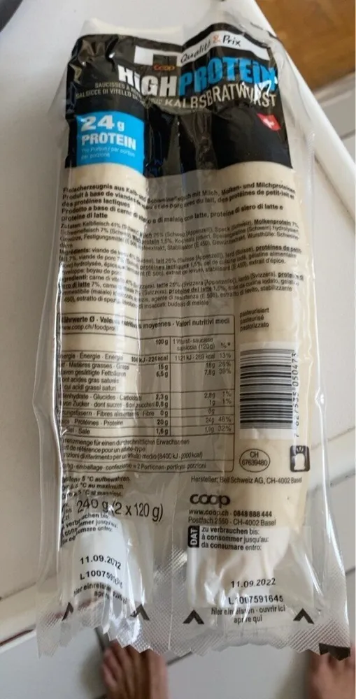 Saucisse de veau high protein