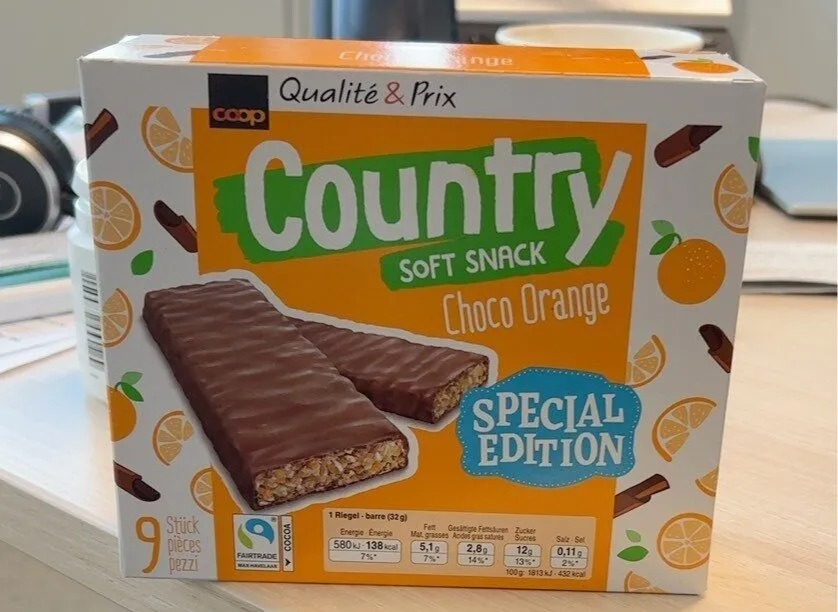 Country soft snack Choco orange