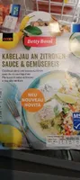 Cabillaud dans une sauce au  avec du riz aux légumes citron