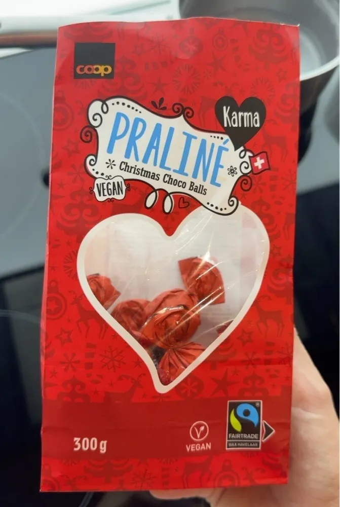 Praliné Christmas choco balls vegan