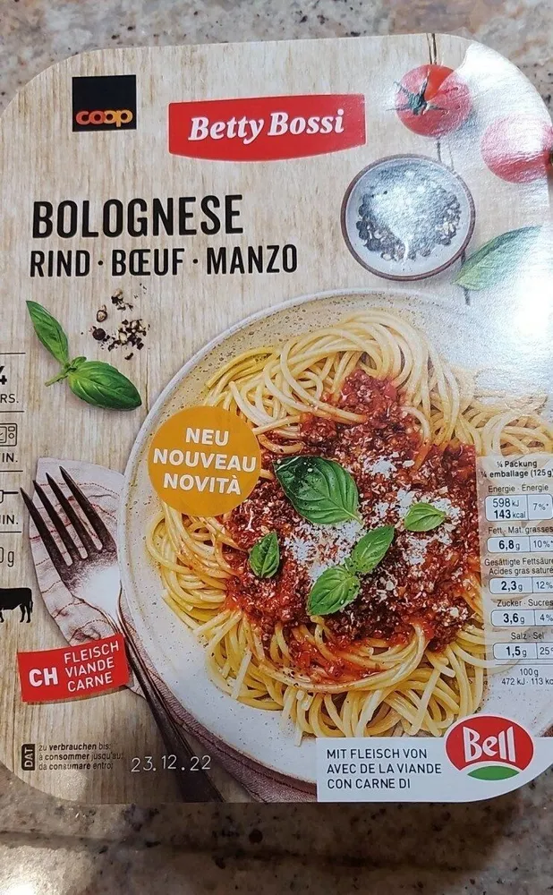Betty Bossi Bolognese