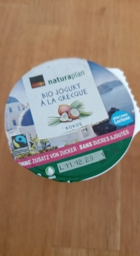 Bio jogurt à la grecque  coco