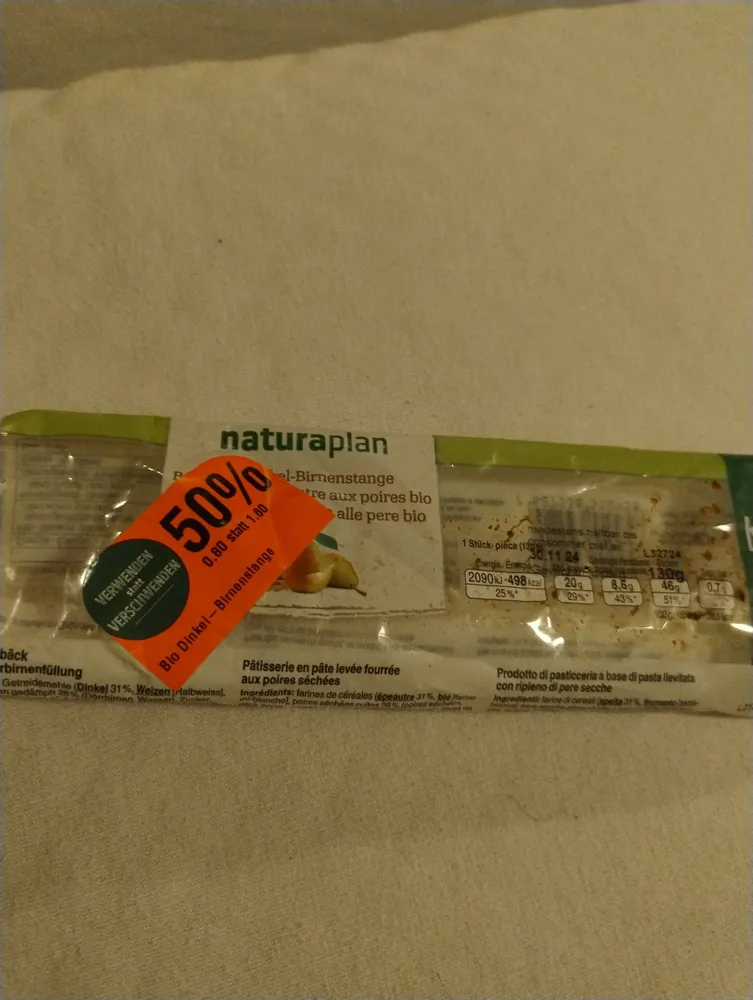 bastoncino di spelta alle pere bio