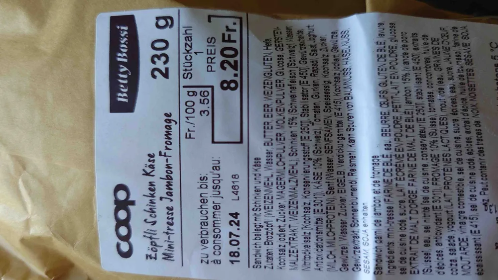 Zöpflu Schinken Käse