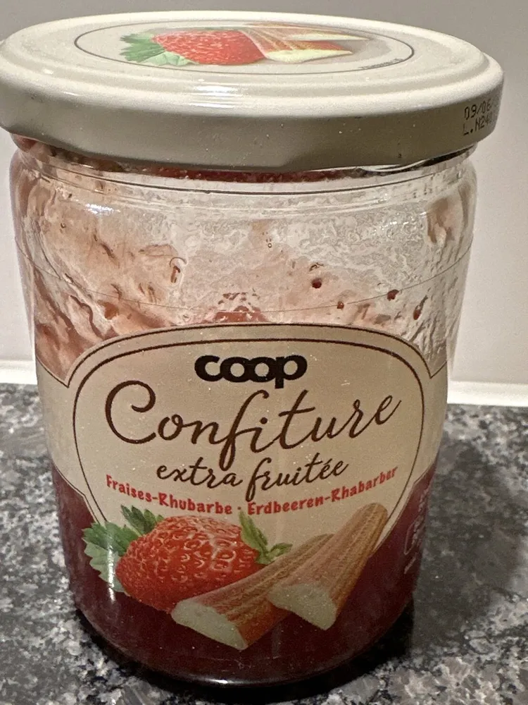 Confiture Extra Fruitée Fraise Rhubarbe