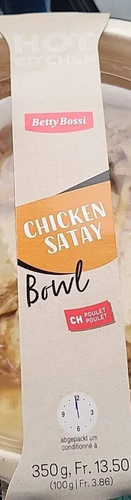 Chicken satay bowl
